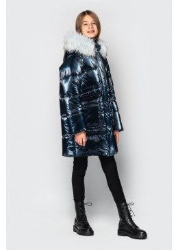Cvetkov синее зимнее пальто для девочки Джоанна